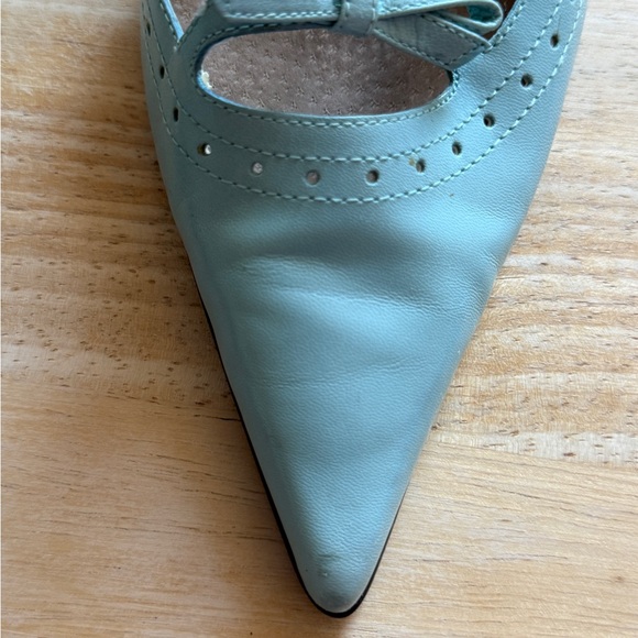 Vintage Nine West Women's Blue Bow Heels - Picture 2 of 4